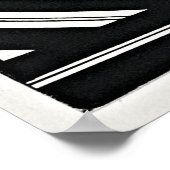 様式化された花柄 ポスター (角)