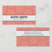 様式化された花模様 |シック 名刺 (正面/裏面)