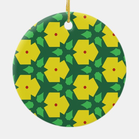 様式化された花 セラミックオーナメント (裏面)