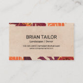 様式化された花 |パーム離れ 名刺 (裏面)