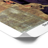 様式化された花 ポスター (角)