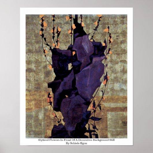 様式化された花 ポスター (正面)