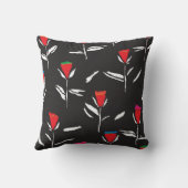 様式化された花：ヴィンテージパターンエレガンス クッション (裏面)