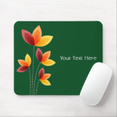 様式化された花 – 濃い緑02481c マウスパッド (マウス)