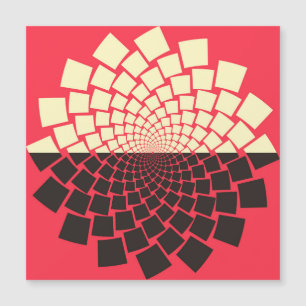 様式化された花:黒い赤いアイボリー