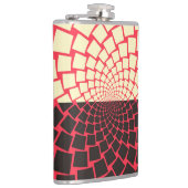 様式化された花:黒い赤いアイボリー フラスク (右)