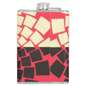 様式化された花:黒い赤いアイボリー フラスク (裏面)