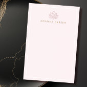 様式化された蓮の花ピンクのヨガの癒し ポストイット