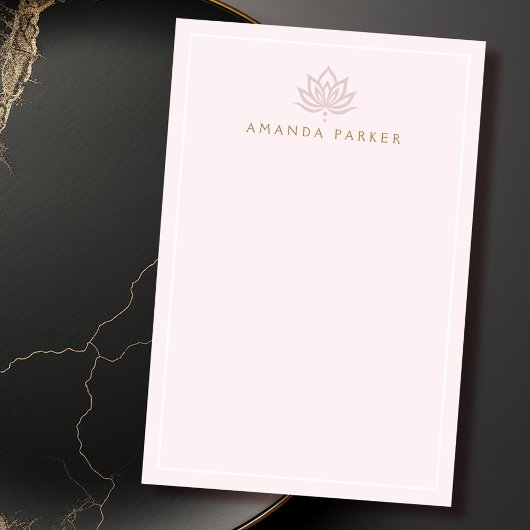 様式化された蓮の花ピンクのヨガの癒し ポストイット