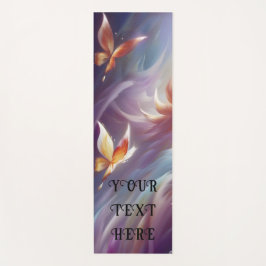 様式化された蝶と花のカスタム ヨガマット