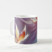 様式化された蝶と花 コーヒーマグカップ (正面左)