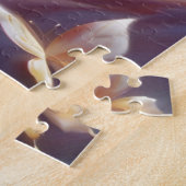 様式化された蝶と花 ジグソーパズル (側面)