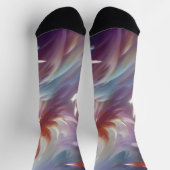 様式化された蝶と花 ソックス (上部)