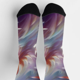 様式化された蝶と花 ソックス