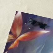 様式化された蝶と花 ビーチタオル (インサイチュ)