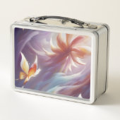 様式化された蝶と花 メタルランチボックス (裏面)