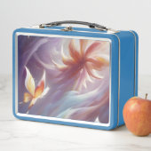 様式化された蝶と花 メタルランチボックス (インサイチュ)