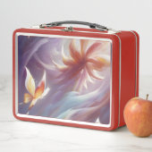 様式化された蝶と花 メタルランチボックス (インサイチュ)