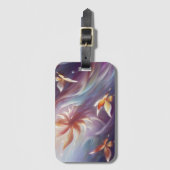 様式化された蝶と花 ラゲッジタグ (正面縦)