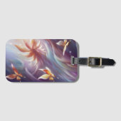 様式化された蝶と花 ラゲッジタグ (正面横)