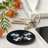 様式化された蝶2 キーホルダー (側面)