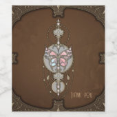 様式化された蝶 ワインラベル (シングルラベル)