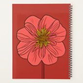 様式化された赤いポピーパーソナライズされた プランナー手帳 (裏面)