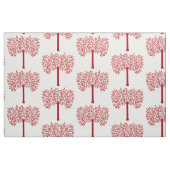 様式化された赤い木 ファブリック (ヤード)