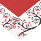 様式化された赤い花 テーブルクロス (アングル)