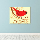 様式化された赤く基本的な芸術 キャンバスプリント (インサイチュ (ウッドフロア))