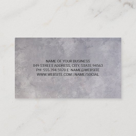 様式化された車 | 自動修復レンチロゴ 名刺 (裏面)