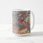 様式化された遊犬の庭 コーヒーマグカップ (正面右)