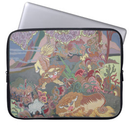 様式化された遊犬の庭 ラップトップスリーブ