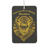 様式化された金ゴールドイラストレーションの自然設定 カーエアーフレッシュナー (正面)