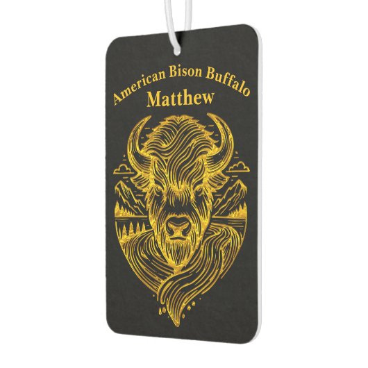 様式化された金ゴールドイラストレーションの自然設定 カーエアーフレッシュナー (左)