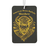 様式化された金ゴールドイラストレーションの自然設定 カーエアーフレッシュナー (裏面)