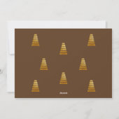 様式化された金ゴールドクリスマスツリーファミリーフォトベージュ シーズンカード (裏面)