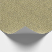 様式化された金ゴールドレインシカ ラッピングペーパー (角)