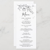 様式化された開花枝とインクメニューのドロップ メニュー (正面/裏面)