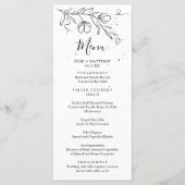 様式化された開花枝とインクメニューのドロップ メニュー (正面)