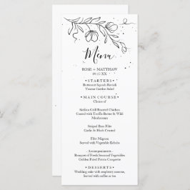 様式化された開花枝とインクメニューのドロップ メニュー