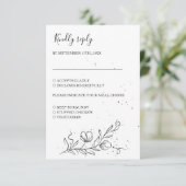 様式化された開花枝とインク滴 出欠カード (スタンド正面)