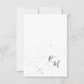 様式化された開花枝とインク滴 出欠カード (裏面)