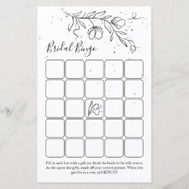 様式化された開花枝ブライダルシャワービンゴゲーム