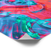 様式化された電子回路コンポーネントポスター ポスター (角)