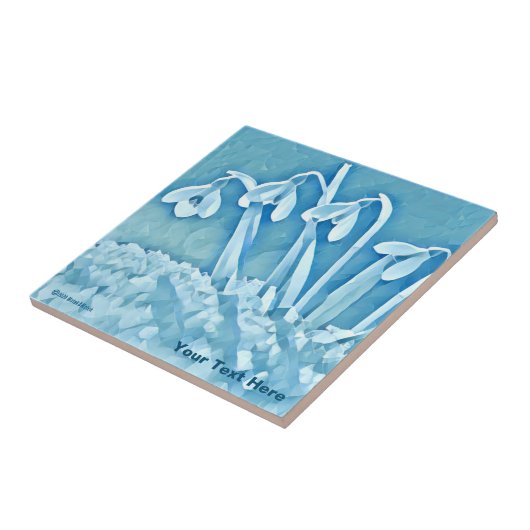 様式化された青い雪だるま タイル (側面)
