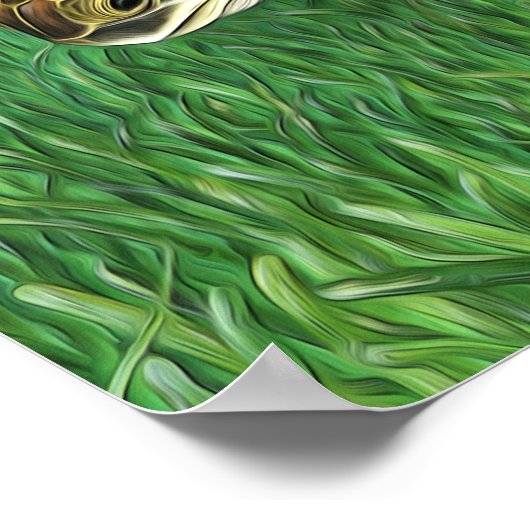 様式化された青亀 ポスター (角)