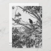 様式化された高コントラストのアメリカのゴシック様式のクロウアート シーズンカード (正面/裏面)