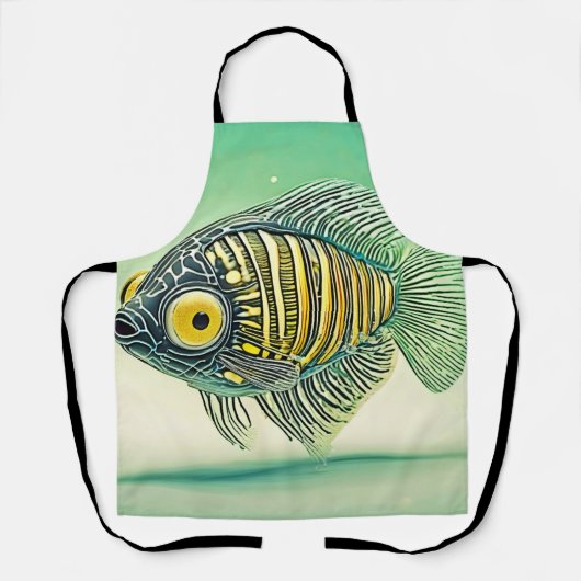 様式化された魚芸術 エプロン (正面)