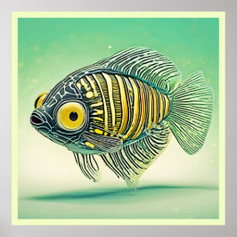 様式化された魚芸術 ポスター